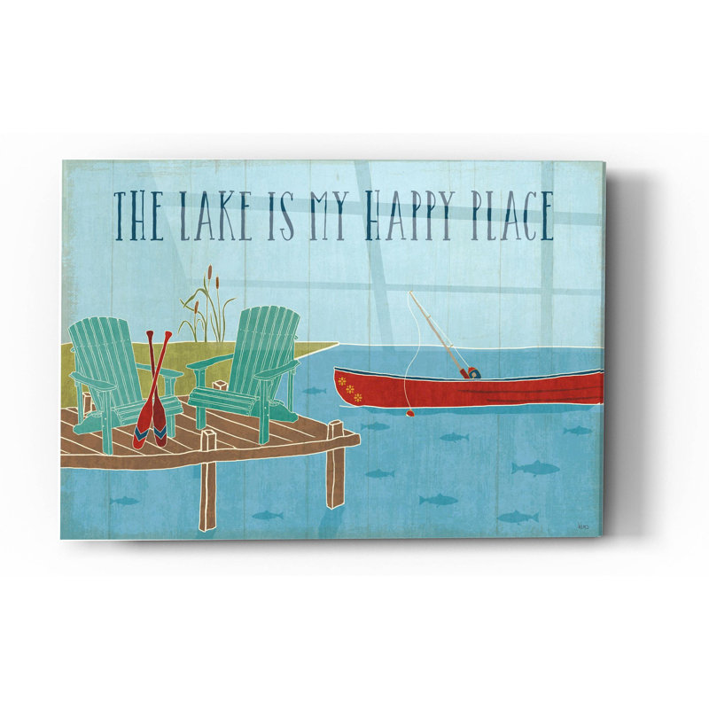Art mural épique «Lake Pals II» par Véronique Charron, 24 po x 36 po, H 24 po x l 36 po x P 0,2 po