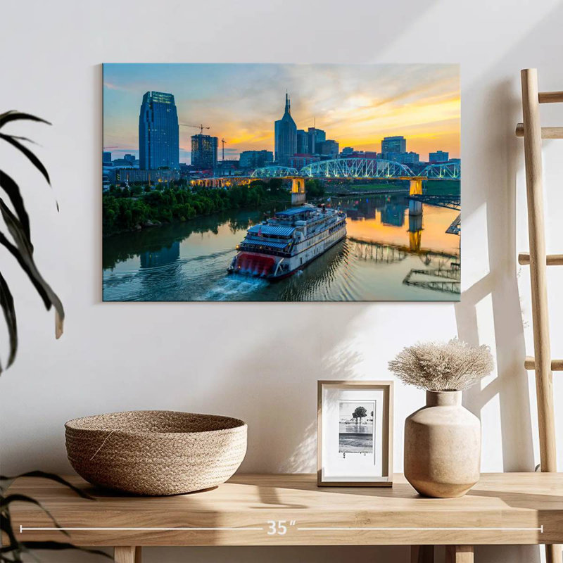 Kavia Nashville Skyline At Sunset, 16" H x 24" W