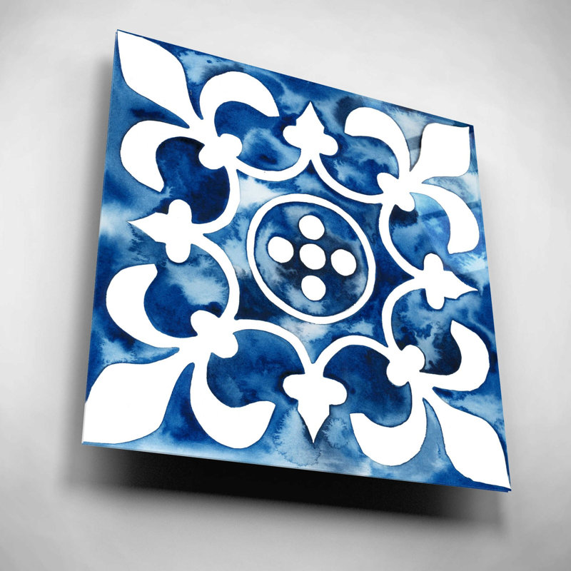 " Cobalt Tile III " by Grace Popp, 12" H x 12" W x 0.13" D