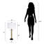 Lampe de table en métal Twist Elegance - noir mat et or doux - ensemble de 2