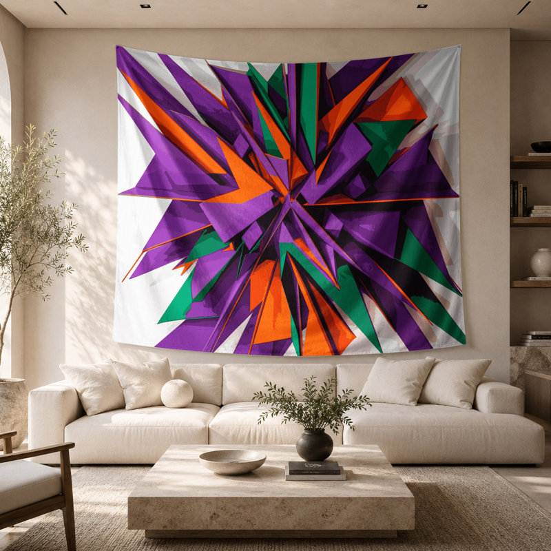 Tapisserie murale géométrique, 26 po x 36 po
