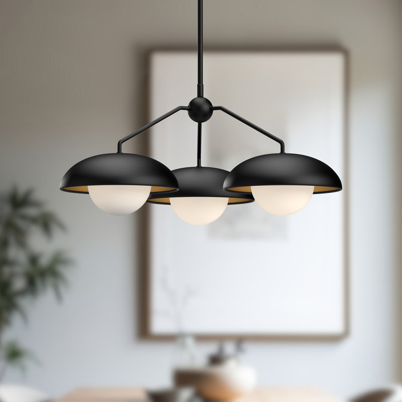 Alessia 3 - Light Sphere Chandelier, Matte Black