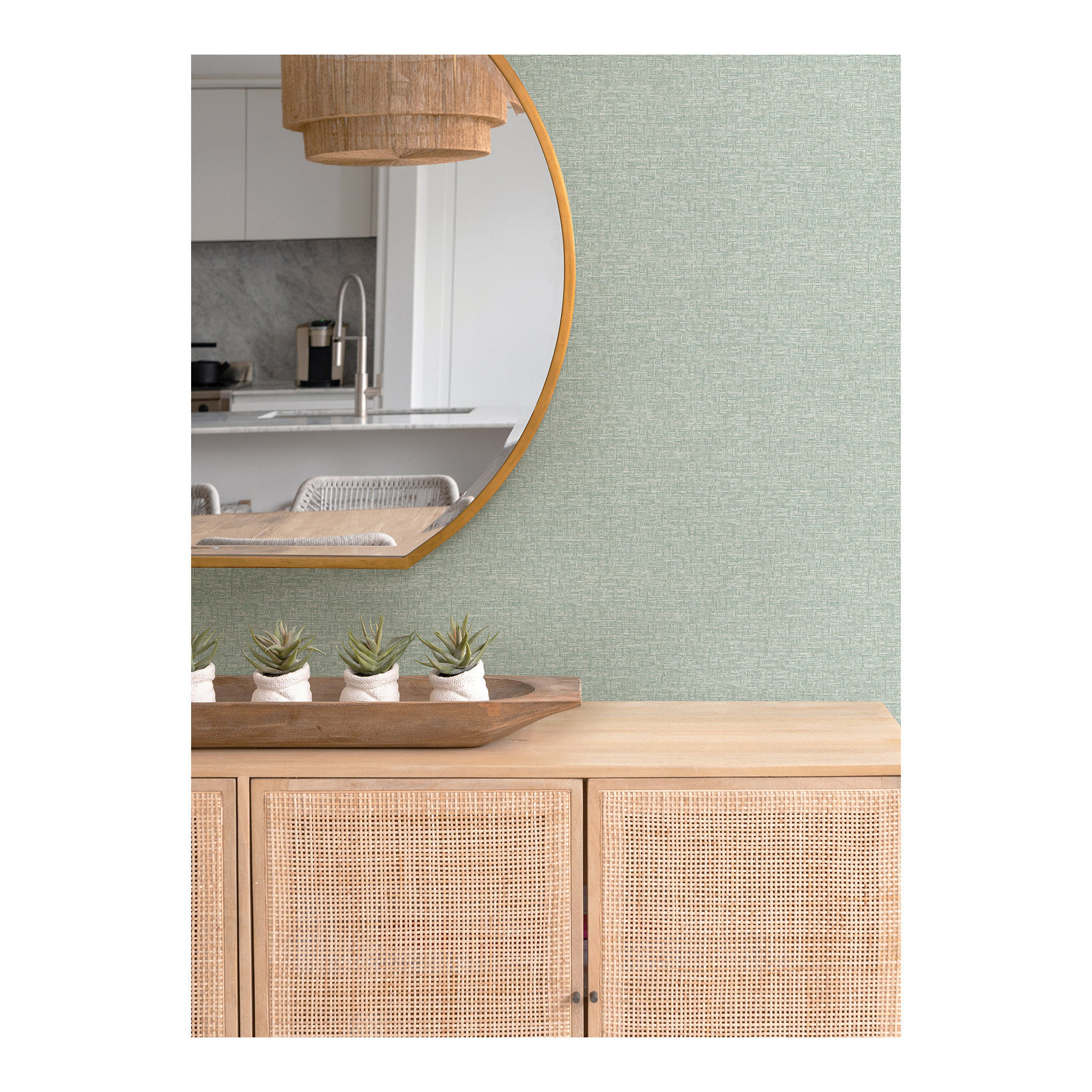 Dorine Unpasted Wallpaper, Green