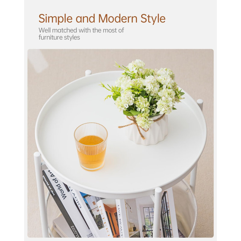 Table de bout Xinia, Blanc
