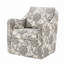 Chaise rembourrée en polyester avec base ronde