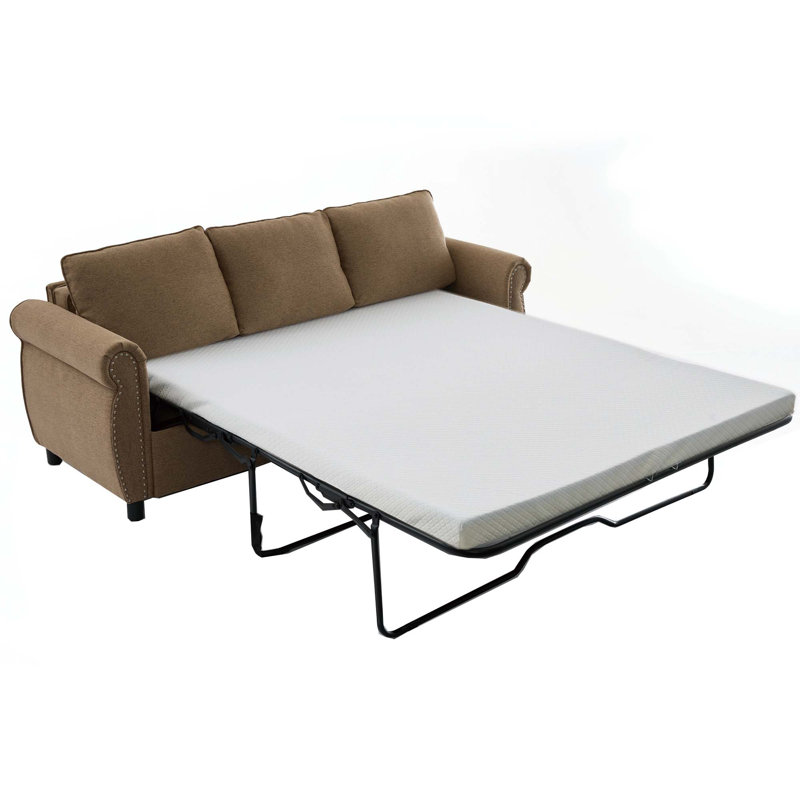 Canapé-lit convertible 2-en-1 de 81,5 pouces avec matelas en mousse à mémoire de forme 2 en 1 pour le salon et les appartements