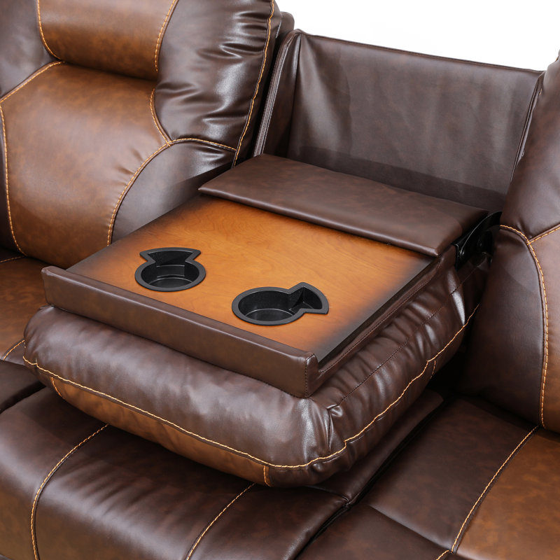 Ensemble de salon inclinable en similicuir Ahner