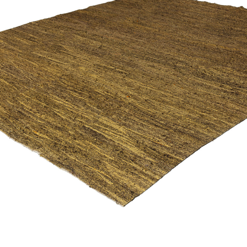 Yellow Flatweave Wool Rug - 8'8" x 10'2"