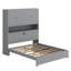 Lit plateforme en bois avec port USB, tête de lit et tiroirs de rangement-726434108