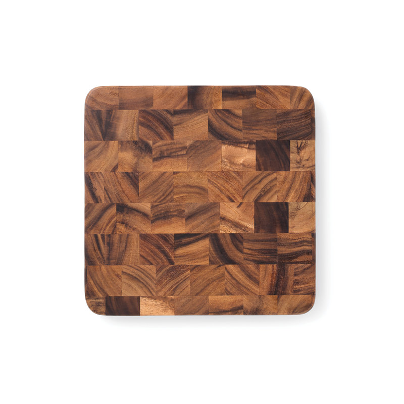 Tableau utilitaire carré en grain de bois Ironwood Gourmet Oslo, taille unique, bois d'acacia