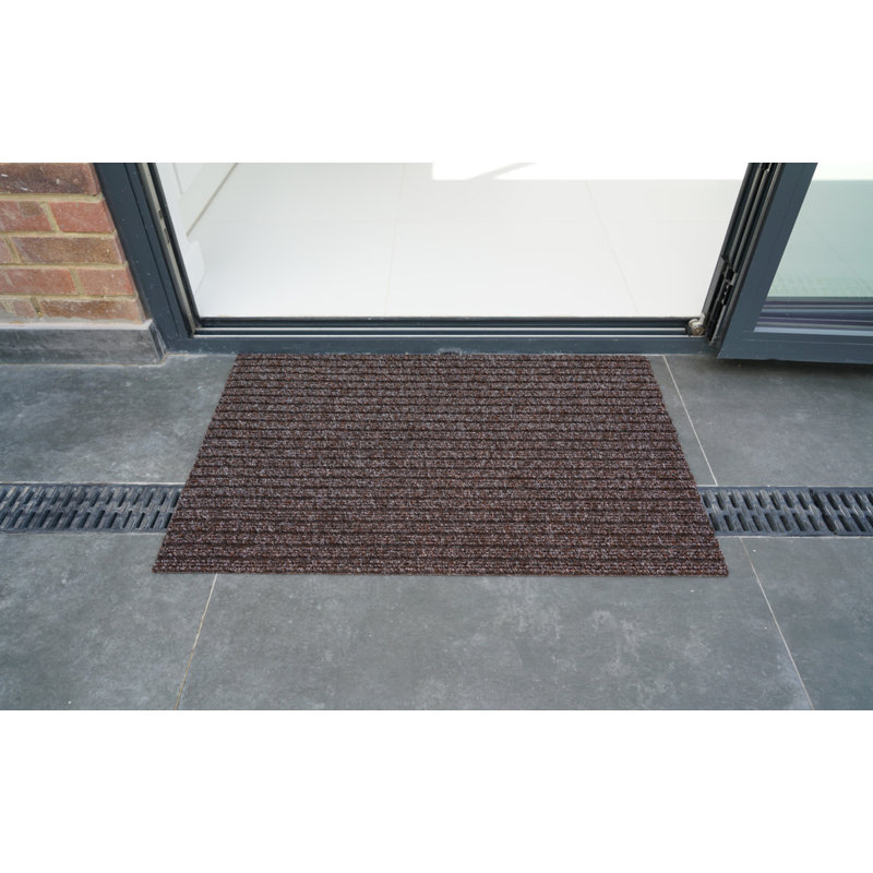 Amileah Non-Slip Doormat, Brown, Rectangle 50 x 80cm