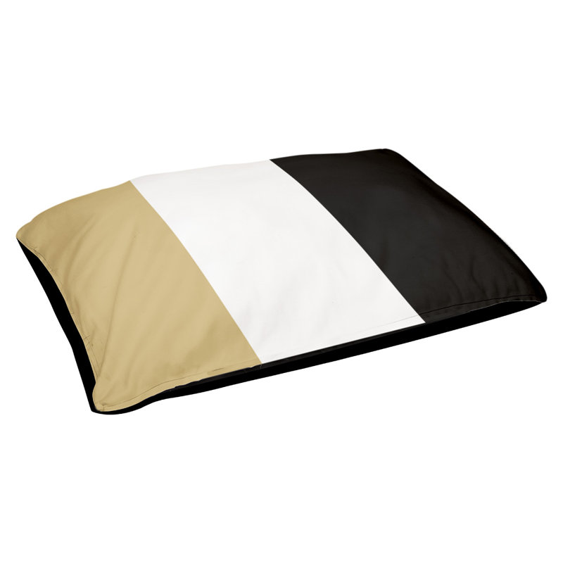 Coussin d'extérieur pour chien Florida Tribe, Doré / blanc / noir, Moyen (l 40 po x P 30 po x H 6,5 po)
