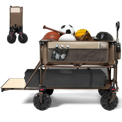 Double Decker Collapsible Wagon Garden Carts