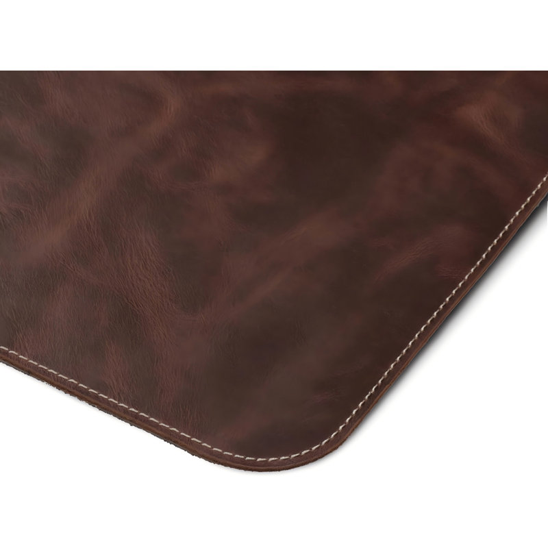 Top Grain Leather Extended Mouse Pad,Brown