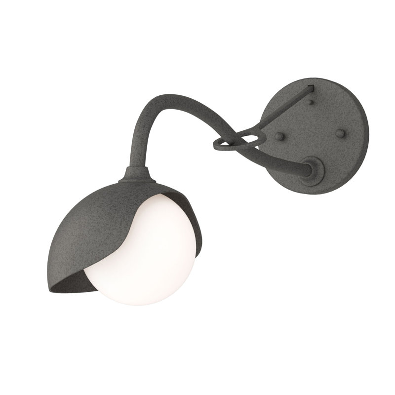 Brooklyn 1 - Light Hardwired Armed Sconce, Natural Iron, Natural Iron