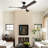 52" Modern  5-CCT LED Propeller Ceiling Fan with Lights and Remote Control, Dimmable, 6 Speeds Reversible Motor