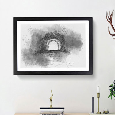 Brick Tunnel in Abstract - Picture Frame Painting Print