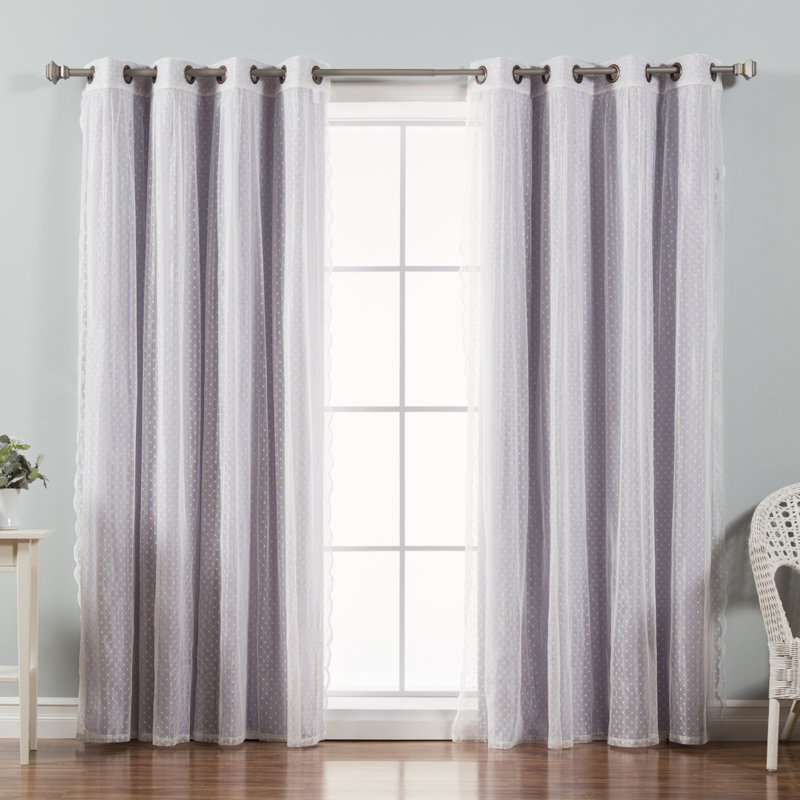 Paire de rideaux obscurcissant Tulle, Lilas, l 52 po x L 84 po