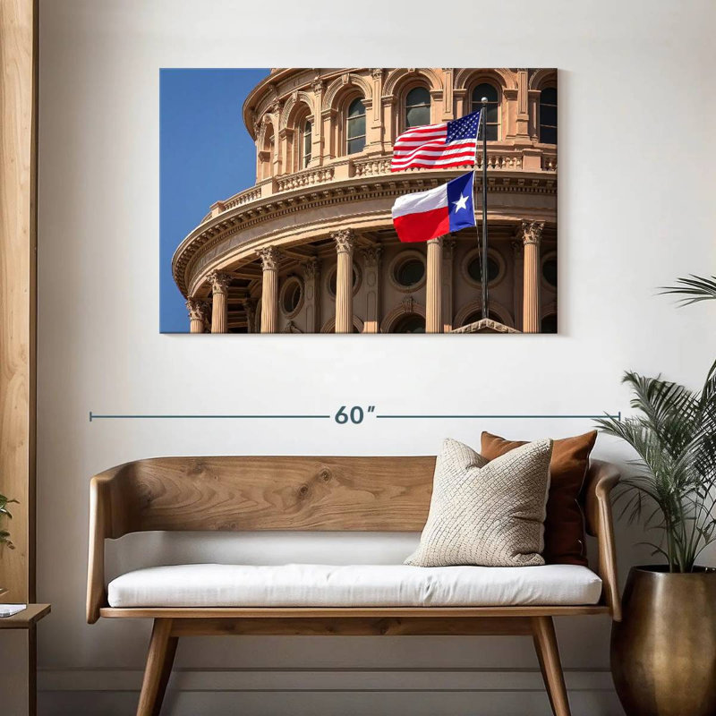 Drapeaux de Nicci au Texas Capitol, H 30 po x l 45 po