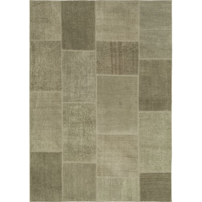 Tapis brun en coton noué à la main Atice