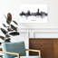 Barcelona Skyline Silhouette Abstract Contemporary Architecture City Wall Art Print by Michael Tompsett - 1 Piece Wrapped Canvas Wall Art-1194548135