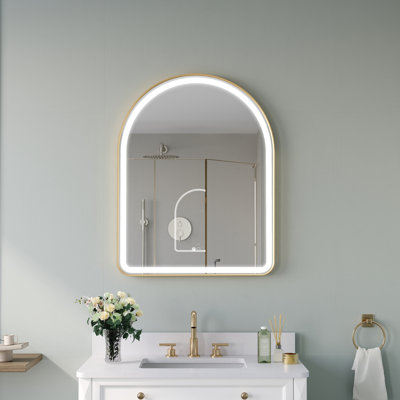 Miroir mural de salle de bain à DEL avec fonction mémoire