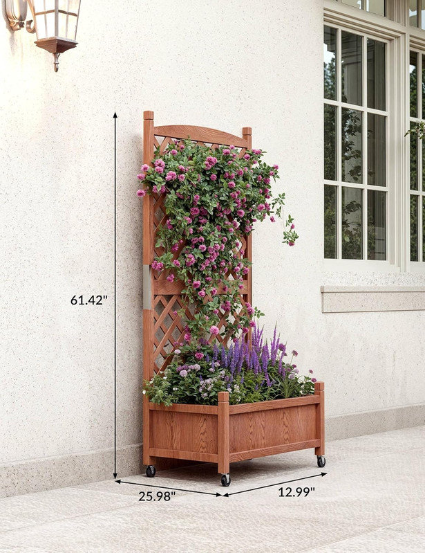 Wood Raised Garden Bed, 1