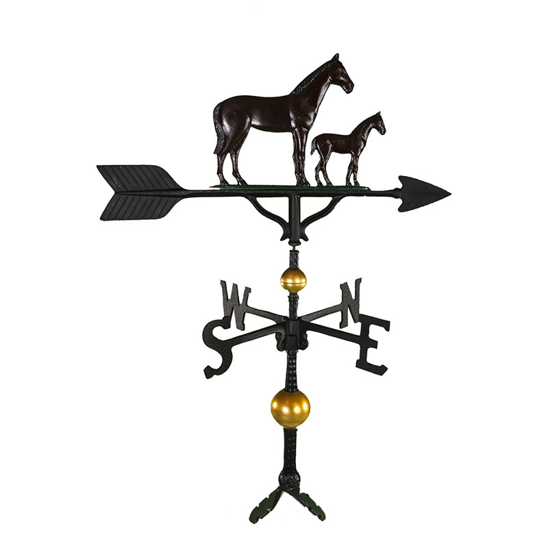 Deluxe Mare and Colt Weathervane, Natural