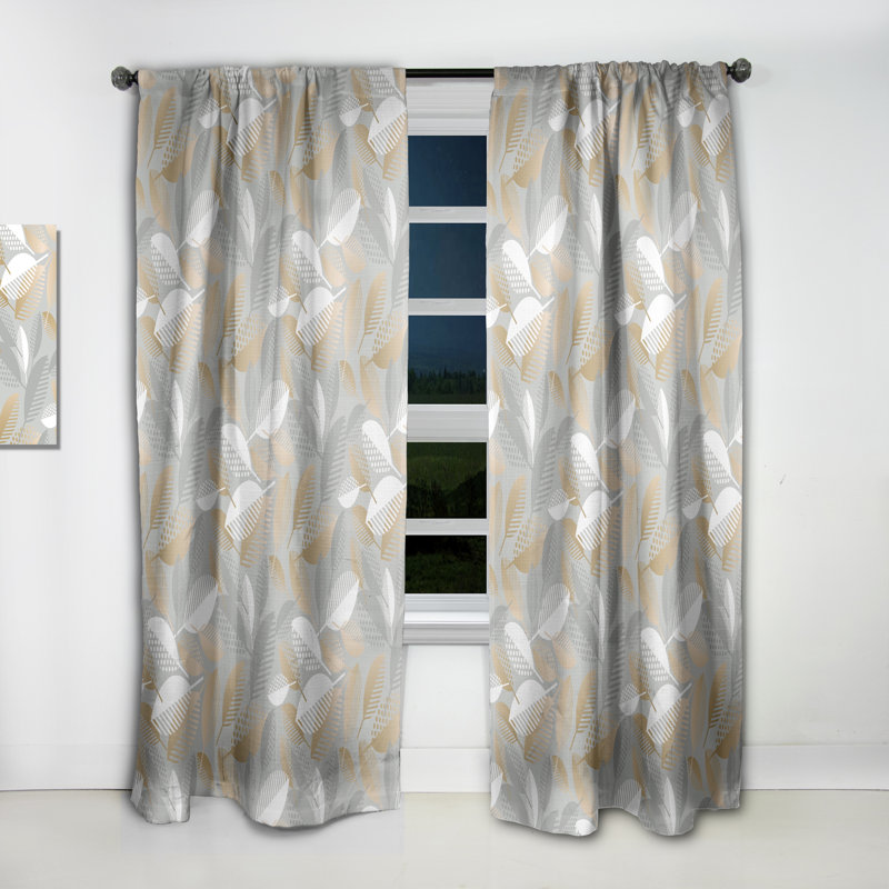 Panneau de rideau occultant luxueux de luxe Mid-Century, L 52 po x L 108 po