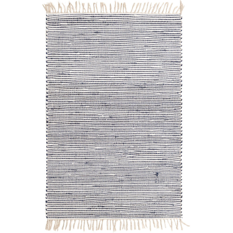 Isiahi Cotton Striped Indoor Rug, Rectangle 9' x 12'
