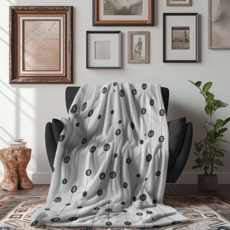 Digital Lines - 1 Piece Premium Blanket, Twin