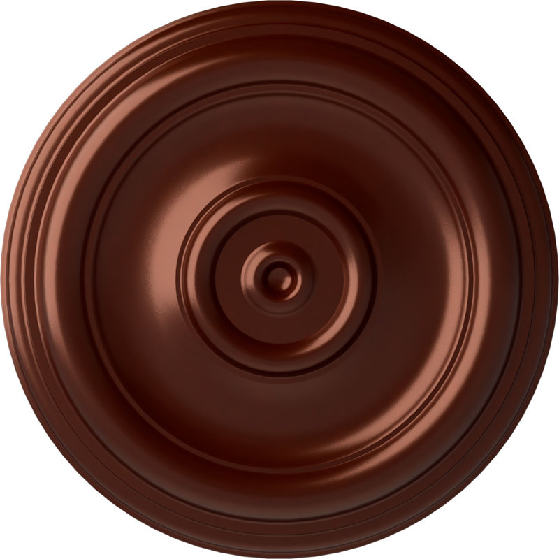 Endurathane Traditional Ceiling Medallion, 12"OD x 1"P (Fits Canopies up to 2 3/4"), Hand-Painted Antique Copper Finish