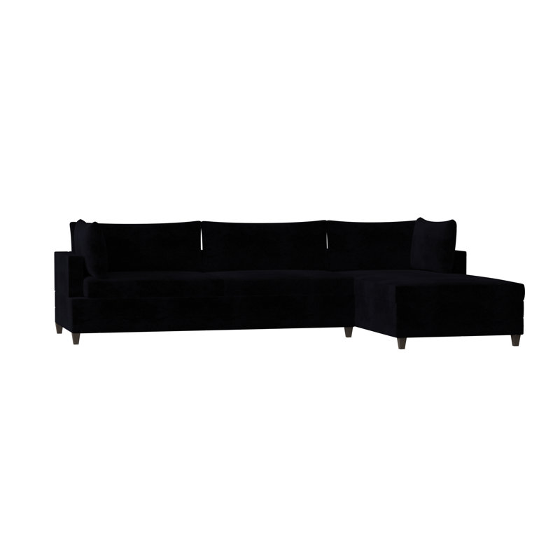 Todd Chaise Sectional, Brown Mahogany, Highlander Olive