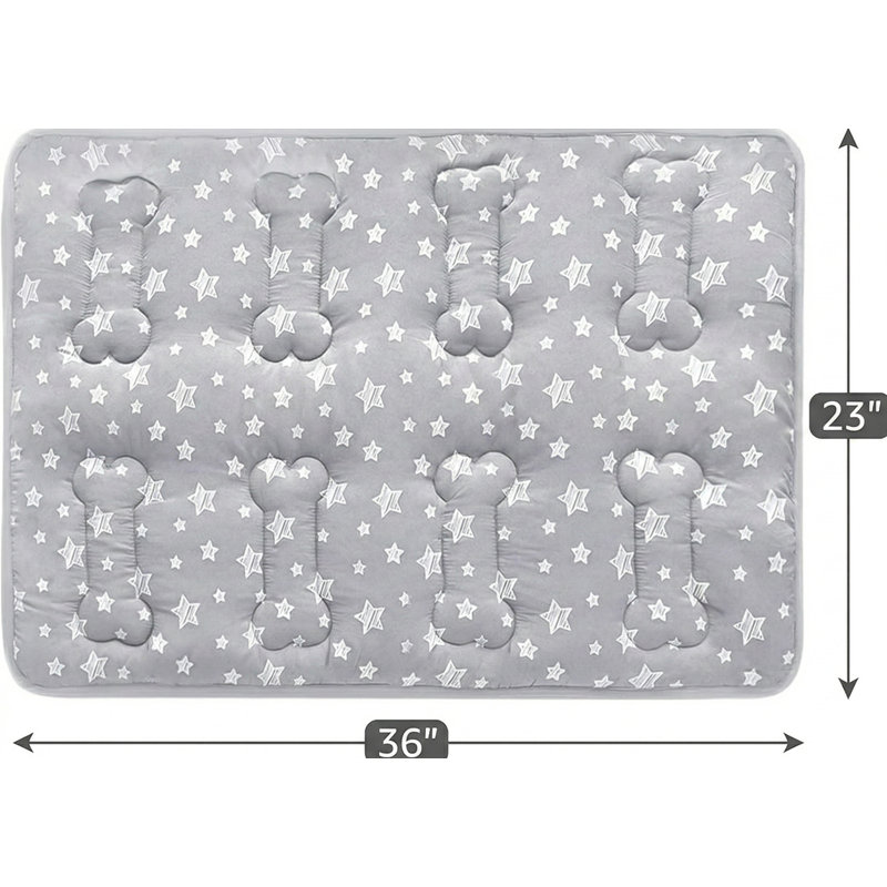 Tapis de lit pour chien de 36 po x 23 po, avec une conception d'étoile céleste, un rembourrage de chenil personnalisable avec une base antidérapante, lavable à la machine