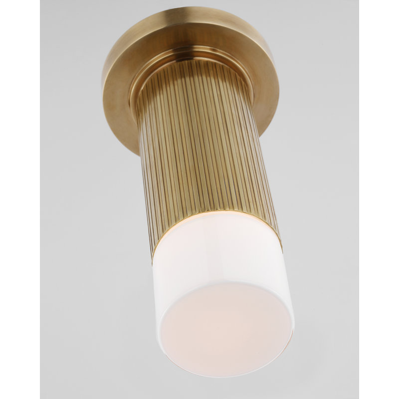 Ace 1 - Light LED Flush Mount, Hand-Rubbed Antique Brass