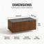 Meuble-lavabo flottant mural, structure en bois massif, comptoir en pierre noire, armoire de rangement à fermeture en douceur, assemblage requis par KD, évier non inclus