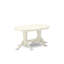 Ensemble de salle à manger moderne de 5 pièces comprenant une table ovale en bois avec rallonge papillon et 4 chaises, 101,6 x 193,3 cm, blanc lin-1344105643