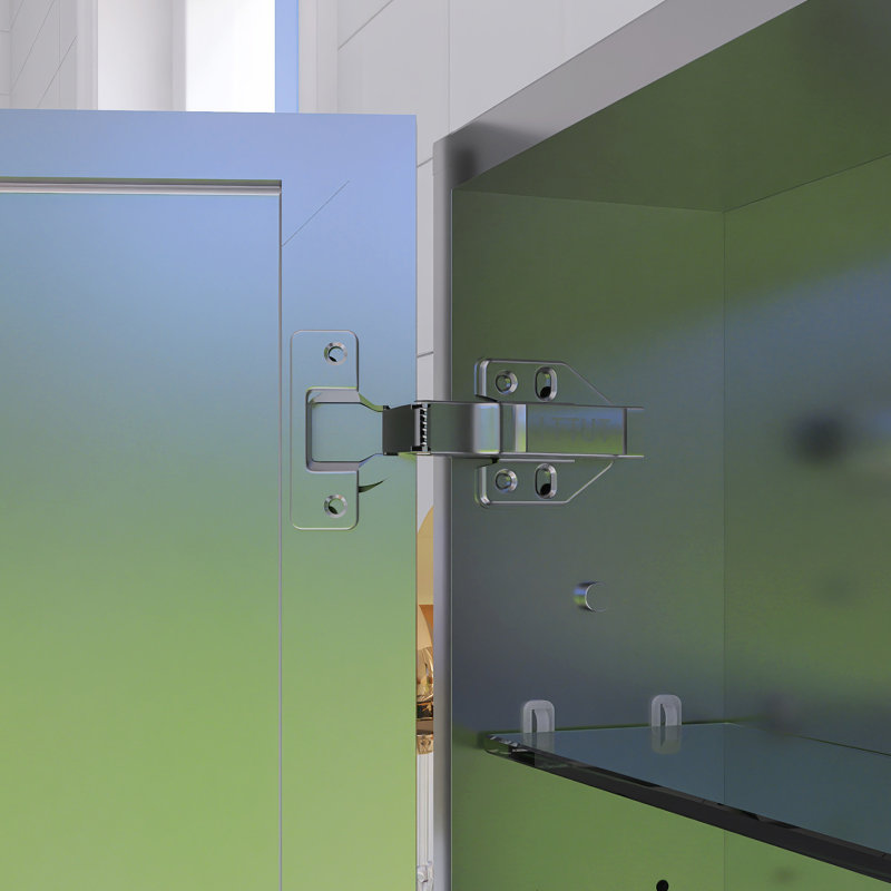 Rectangular Aluminum Medicine Cabinet With Mirror, 26"H x 24"W x 5.08"D