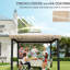 Auvent de remplacement pour pavillon de jardin 9,8 pi X, kaki à double aération pour patio de jardin extérieur