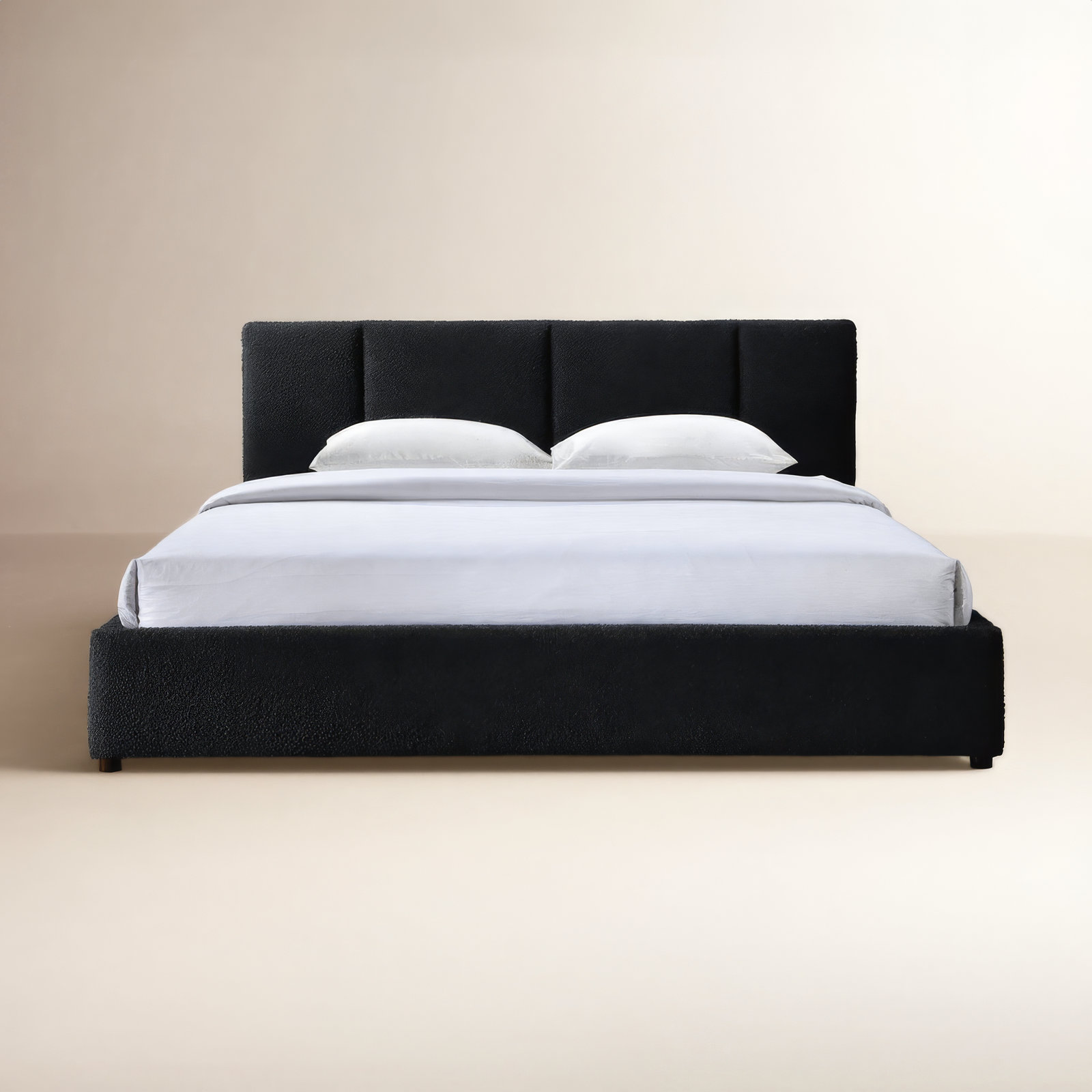 Ruthie Upholstered Bed, King, Black