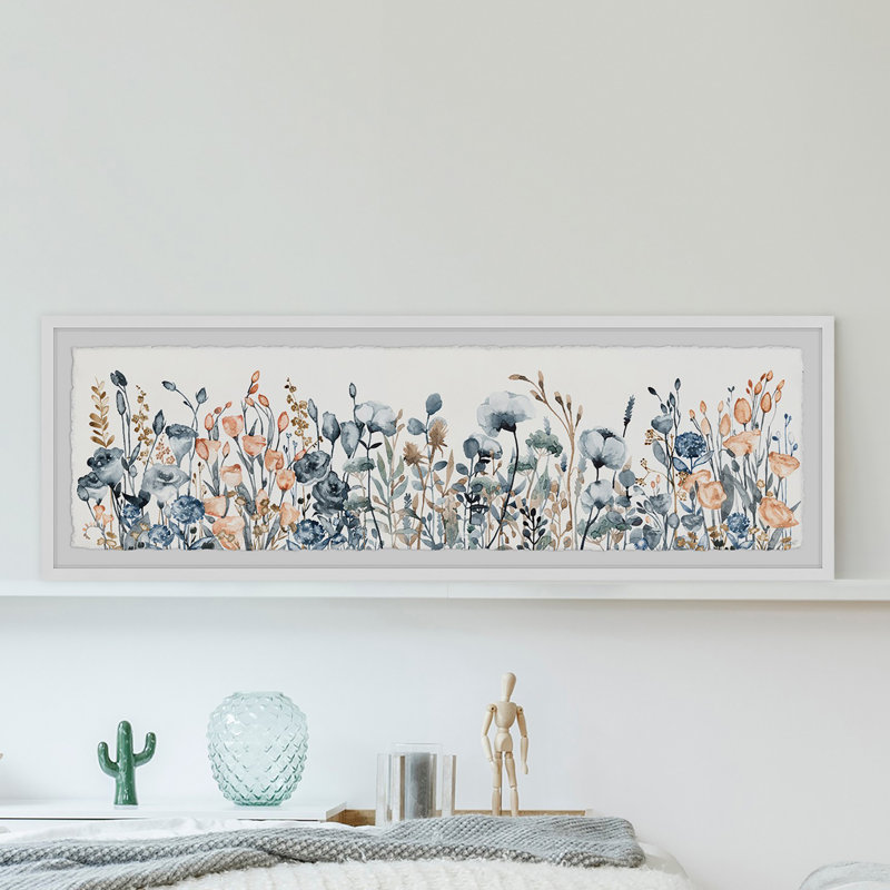 « Beautiful Flower Farm »-cadre photo panoramique sur papier, H 10 po x l 30 po x P 1,5 po