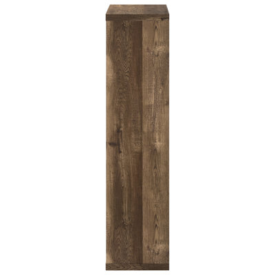 Modern 48"H Bookcase, Brown Laminate, 3 Adjustable Shelves For Office And Bedroom Bookcase With 5 , Contemporary Design Bedroom, Large Storage Area