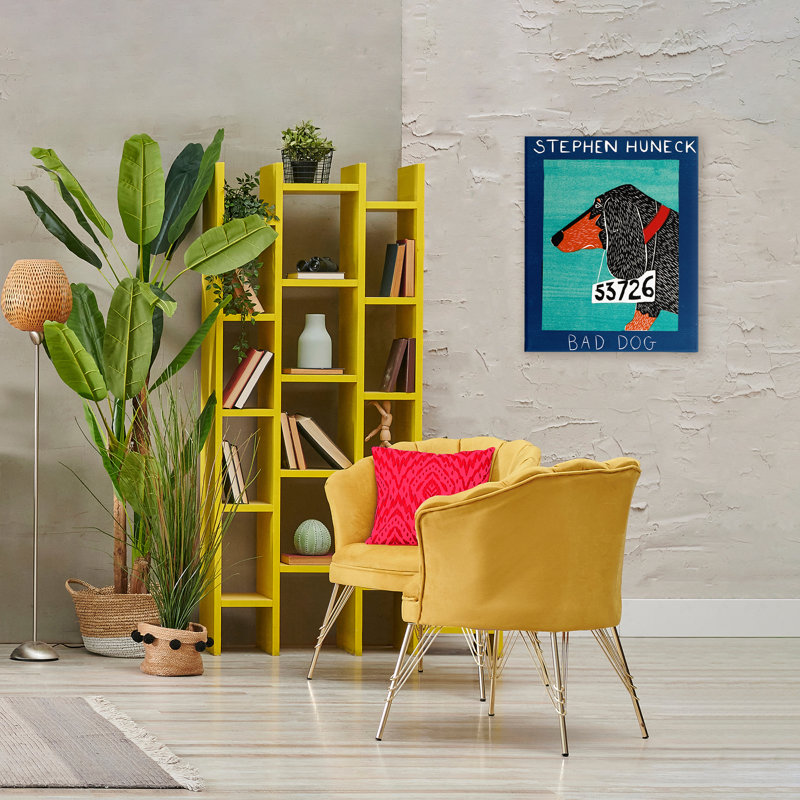 Bad Bad Dachshund, toile par Stephen Huneck