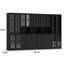 71"H X 157"W Bookcase With Glass Doors,Modular Modular Book Cabinet