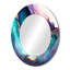 "Starkesha" bleu mauve abstrait Geode I - grand miroir mural en marbre, miroir unique moderne, impression d'art en métal-1473835342-1473835338