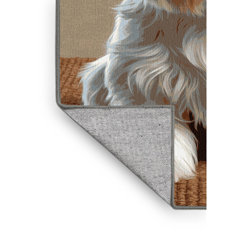  Tapis blanc lavable West Highland Dogs Terrier, Rond 8 pi