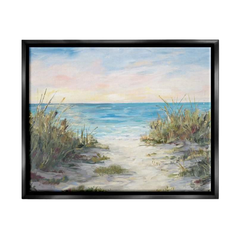 «Dovecove Sea Grass Ocean Path», art mural encadré par Julie Derice, H 25 po x l 31 po x P 1,7 po