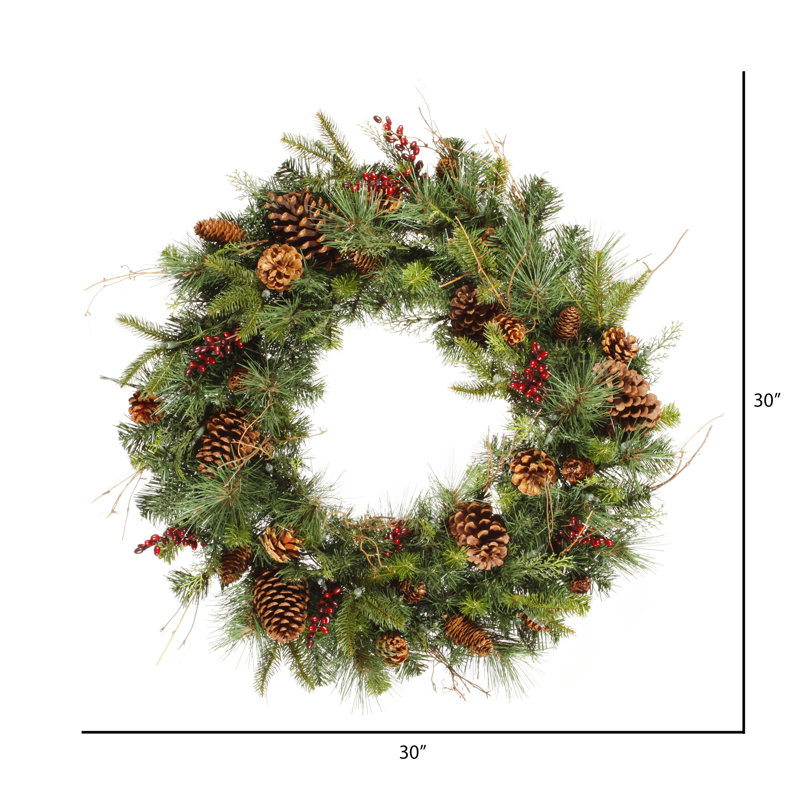 Couronne de Noël artificielle Cibola Mix Berry, 30 po