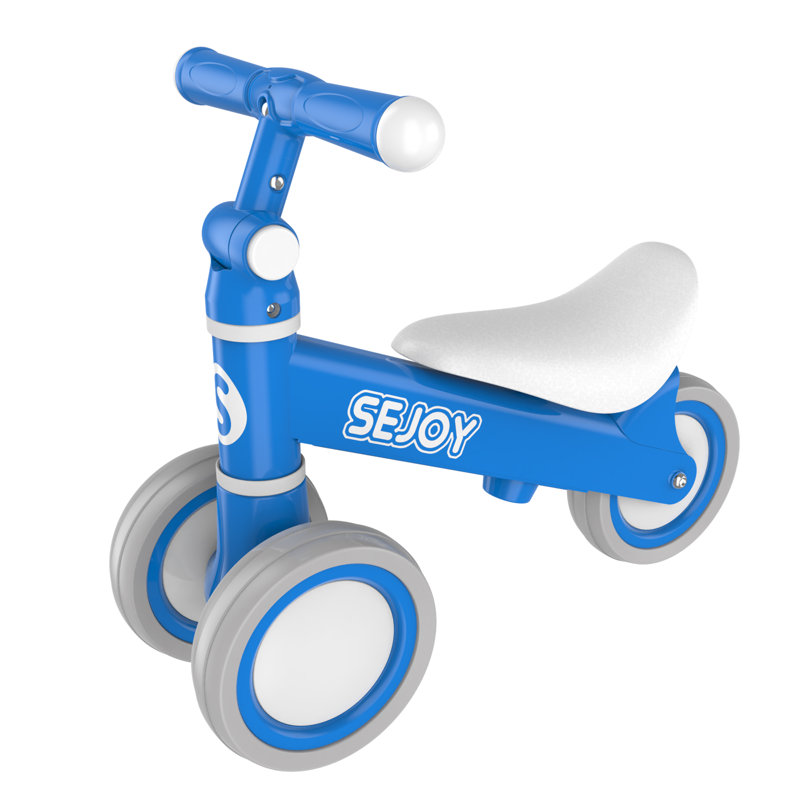 Toddler Ride-On Toy Walking Balance Tricycle with Adjustable Handlebar, Blue