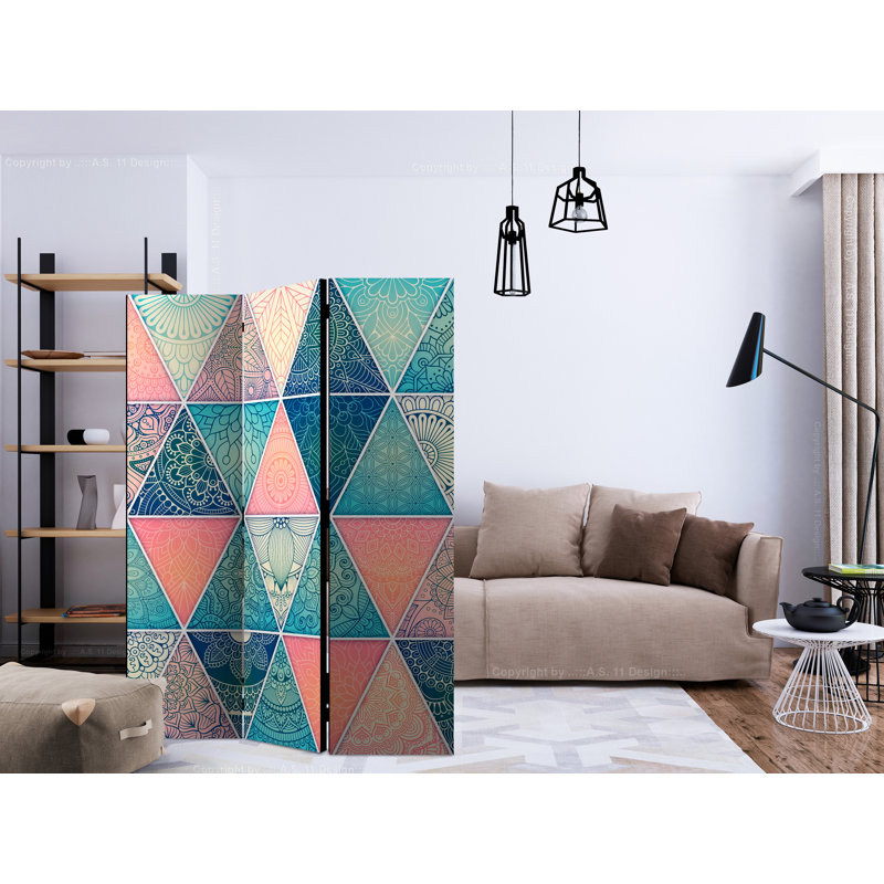 135cm W x 172cm H 3 - Panel Wood Folding Room Divider